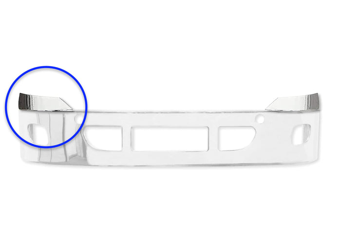 Top Bumper Fin Stainless Steel Passenger 14" / 16" Bumper 2008-2017 Freightliner Cascadia 125 113