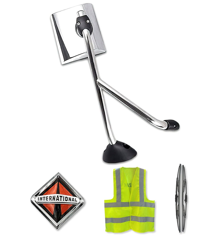 Towing Hood Mirror Chrome Right Side International Durastar -