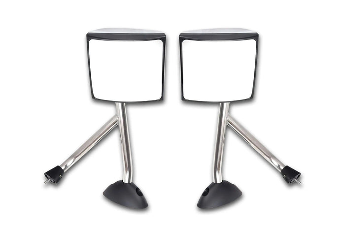 Towing Hood Mirrors Chrome Pair International Durastar -
