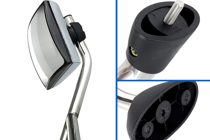 Towing Hood Mirrors Chrome Pair International Durastar -