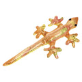 The Toysmith Sand Animals lizard is a colorful, textured sand-filled reptile toy in orange, yellow, and green with wide feet, black eyes, and a long tail—perfect for any sand animal or fidget toy collection.