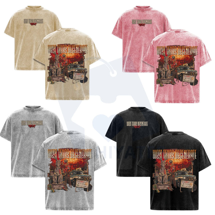 Treaty Oak Revival "West Texas Degenerate" T-Shirt – Acid Wash Oversize Country Rock Tee