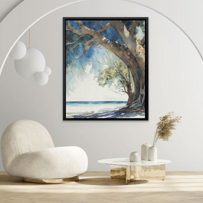 Tree by the Ocean - Canvas Wall Art