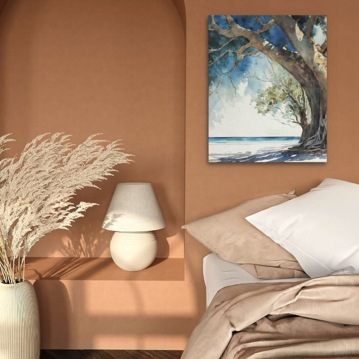 Tree by the Ocean - Framed Art Print