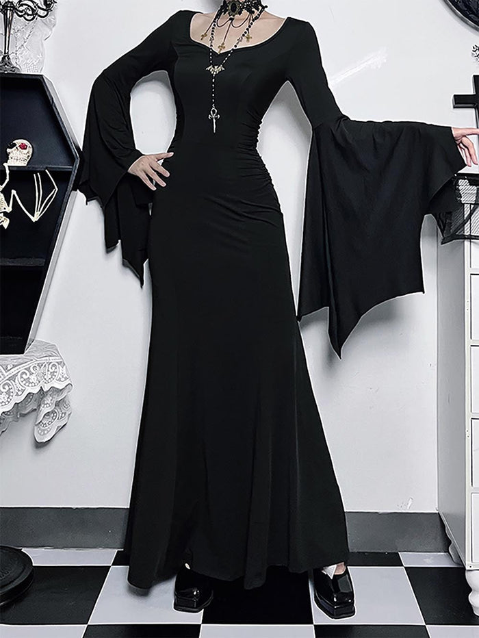 Trendy Slim Fit Batwing Sleeve Dress | ZAKAPOP