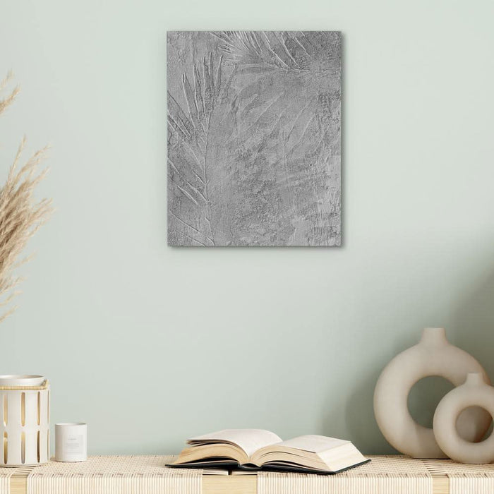 Tropical Imprint - Gray Canvas Print