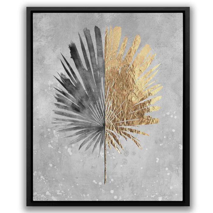 Tropical Leaf Gold - Large Minimalist Canvas Print