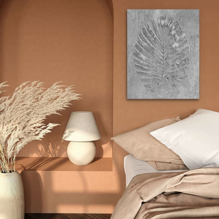 Tropical Leaf Print - Modern Wall Art in Black Frame