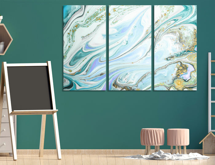 Turquoise Abstract Canvas Print #1004