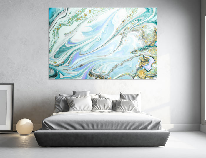Turquoise Abstract Canvas Print #1004