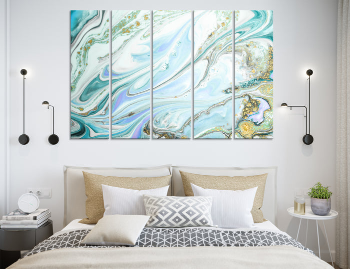 Turquoise Abstract Canvas Print #1004
