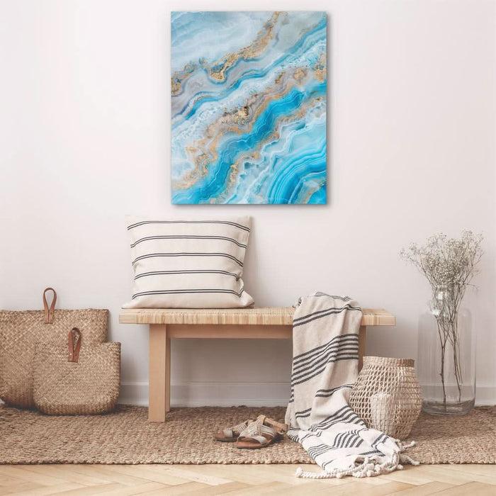 Turquoise Crystal - Blue Turquoise Canvas Print