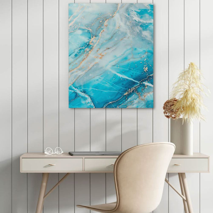 Turquoise Layers - Blue Turquoise Canvas Print
