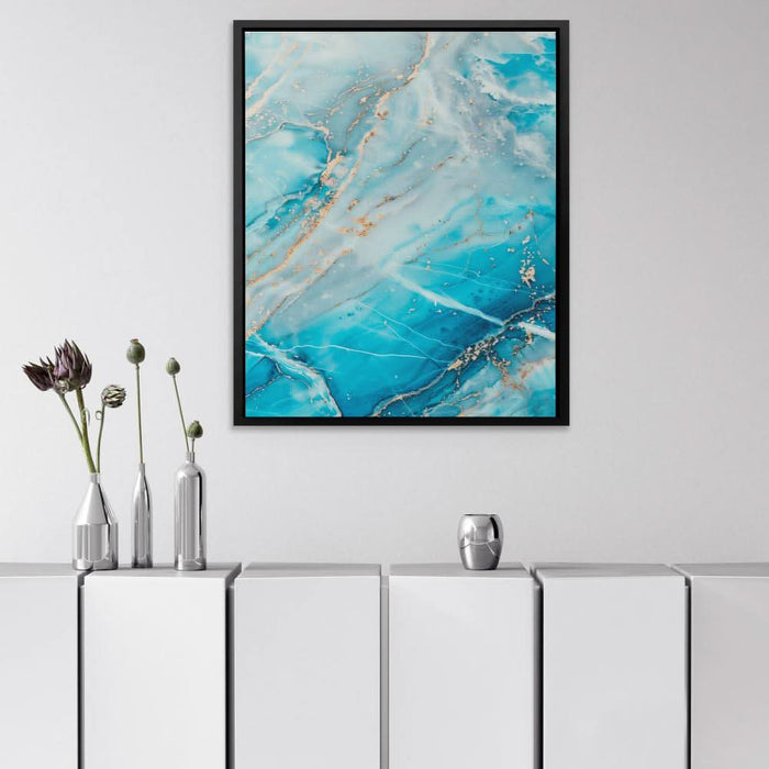 Turquoise Layers - Large Abstract Canvas Print