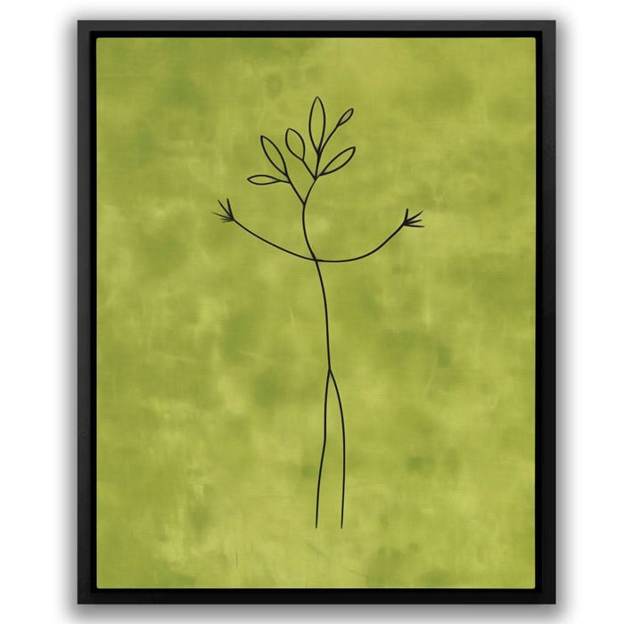 Twiggy - Green Nature Canvas Print