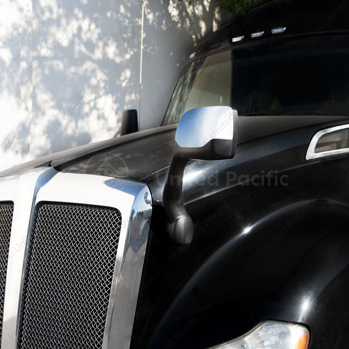UNITED PACIFIC 42838 42839 Hood Mirror Chrome For Peterbilt 587 Set