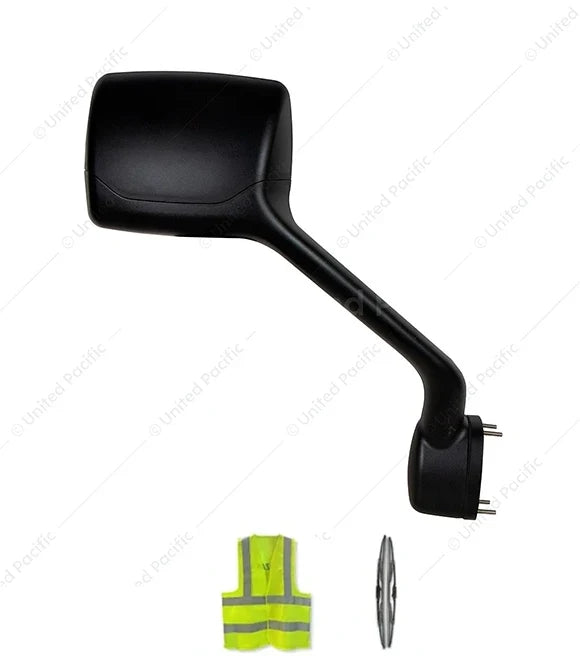 UNITED PACIFIC 42841 Hood Mirror Black For Peterbilt 587 Passenger Side
