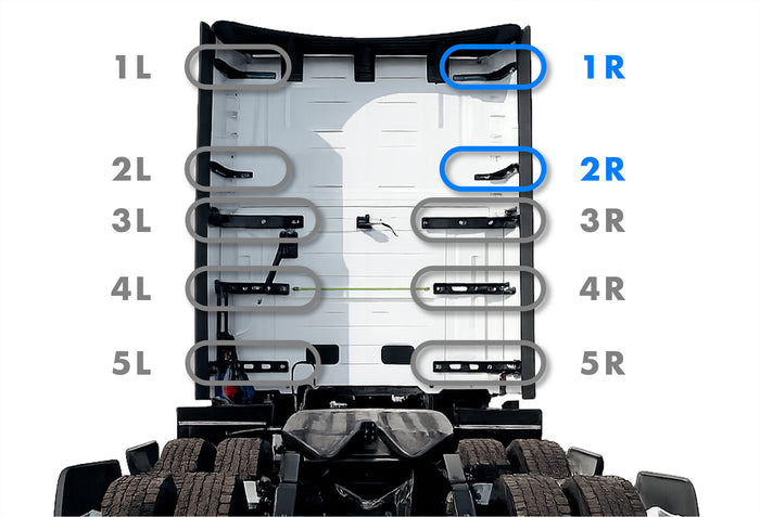 Upper Wind Cab Fairing Support Brackets Set 1R 2R Passenger 2025 2026 Volvo VNL New