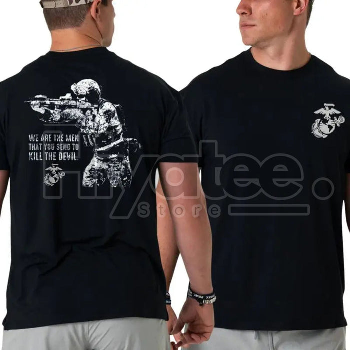 U.S. Marine Corps Sniper Classic T-Shirt – "Kill The Devil" Two-Sided Graphic Tee