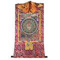 Vajrabhairava / Yamantaka Madala - 14th Century Old Version - Tibetan thangka painting, detailed view