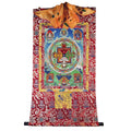 Vajrabhairava / Yamantaka Madala - 17th Century Old Version - Tibetan thangka painting, detailed view