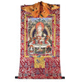 Vajrasattva - 14th Century Old Version - Tibetan thangka painting, detailed view