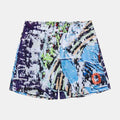 Front view of the Overtime Vandal Paint Mesh Shorts.