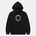 Front view of the Overtime Vandal Script Hoodie.