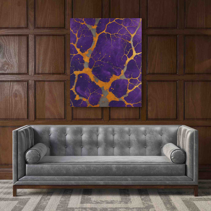 Veins of Gold - Large Abstract Canvas Print