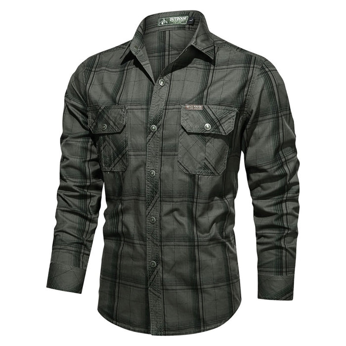 Vinthentic Plaid Elegance Men's Shirt