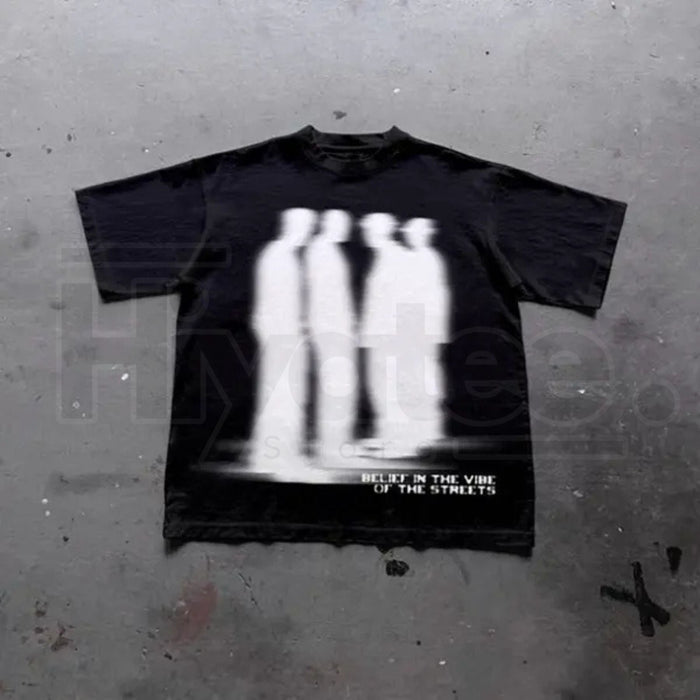 "Virtual Shadow" – Street Atmosphere Grunge Y2K Emo Scene Graphic Top
