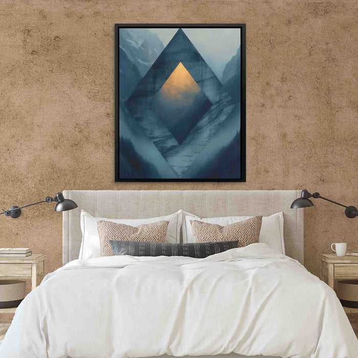 Vision in the Forest - Surrealism Wall Art in Black Frame