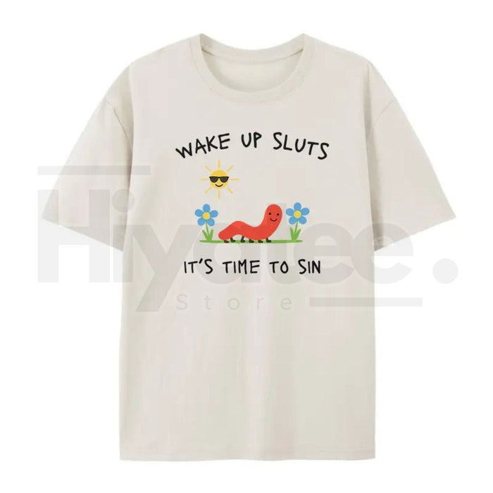 "Wake Up Slts" – Funny Animal Meme Unhinged Graphic Top