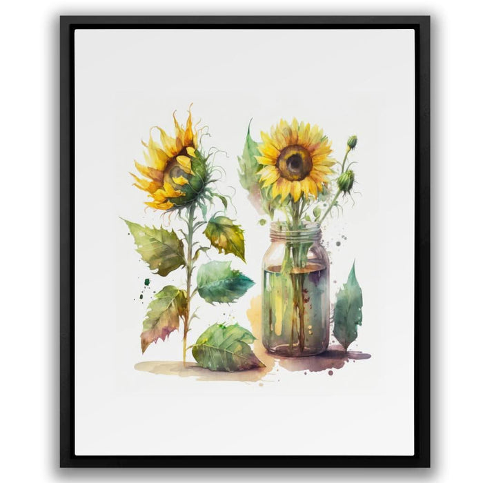 Watercolour Sunflowers - Floral Art for Hallway