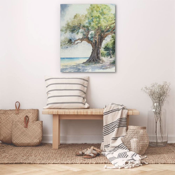 Watercolour Tree - Large Modern Canvas Print