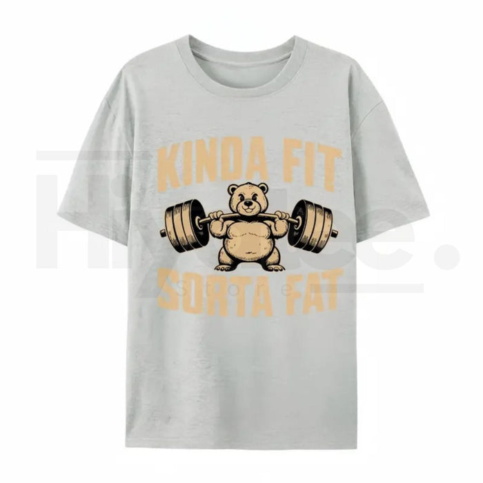 "Weightlifting Bear" – Funny Heavyweight Oversized Gym Graphic Top