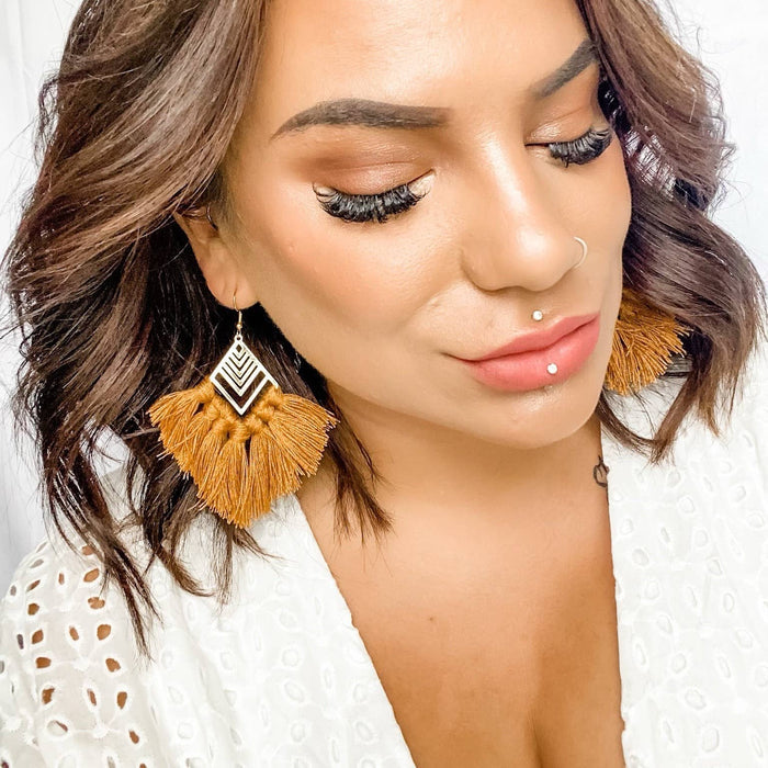 Western Boho Toffee Earrings