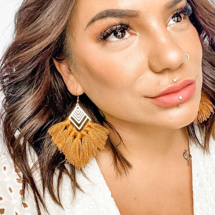 Western Boho Toffee Earrings