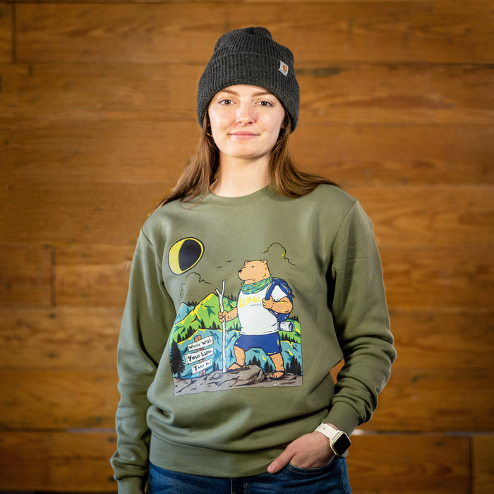 "Where Will Your LUNAs Take You?" LUNA Sweatshirt - worn by model
