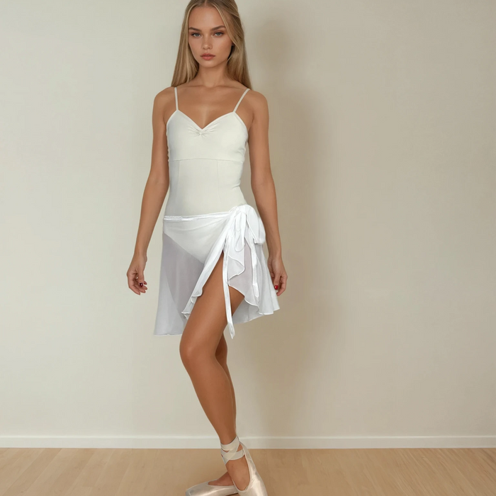 White Chiffon Ballet Wrap Skirt - Classical