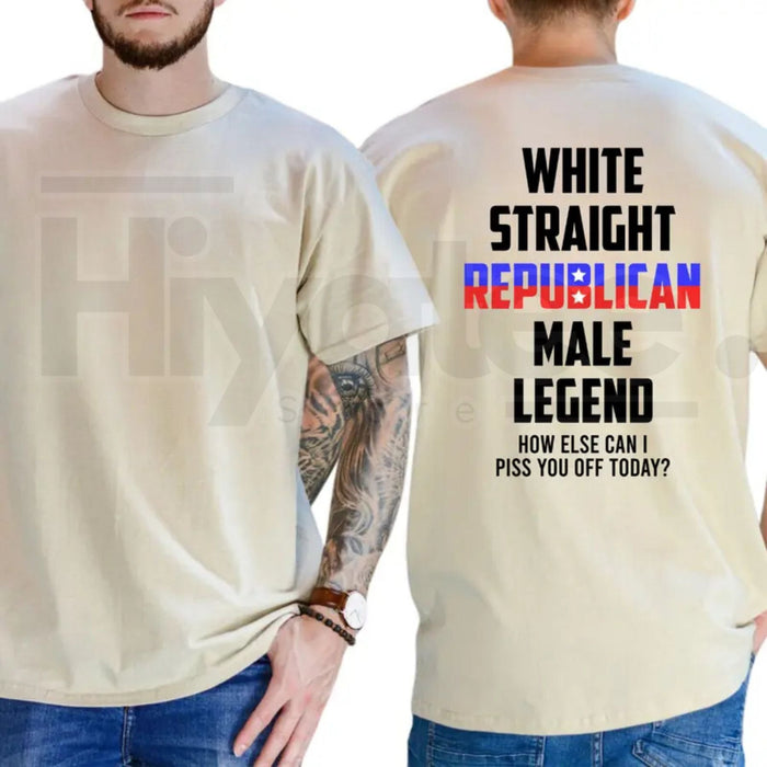 "White Straight Republican Male Legend" – Funny Political Men’s Top