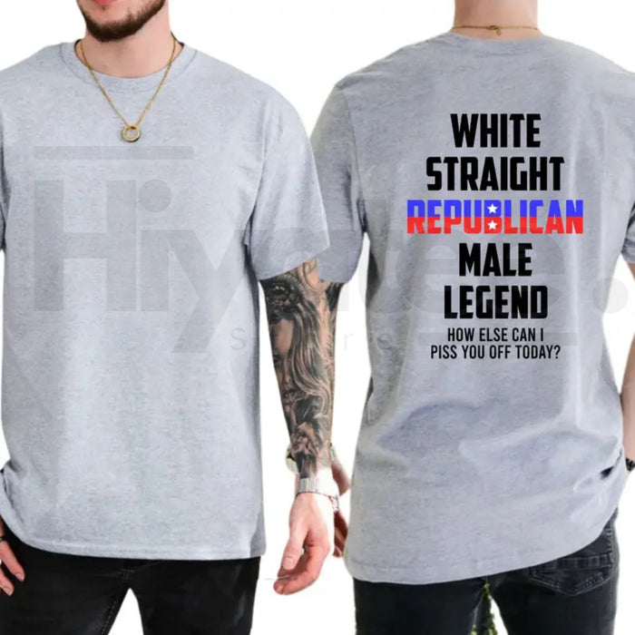 "White Straight Republican Male Legend" – Funny Political Men’s Top