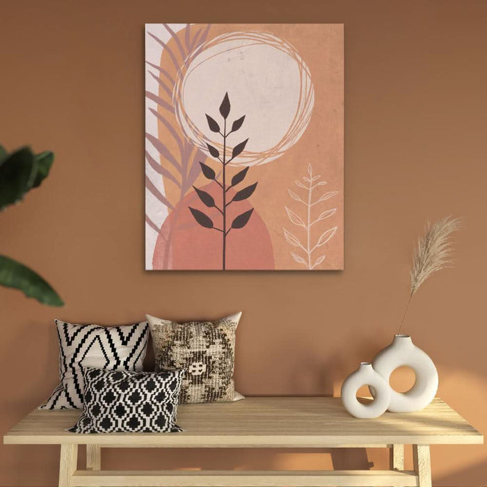 Wild Flowers - Bohemian Wall Art in Black Frame
