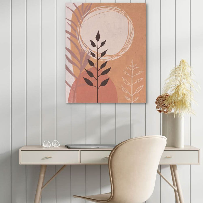 Wild Flowers - Beige Canvas Print