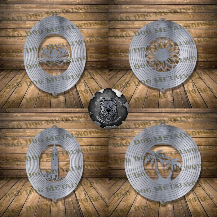 Wind Spinner Set - Svg and Dxf