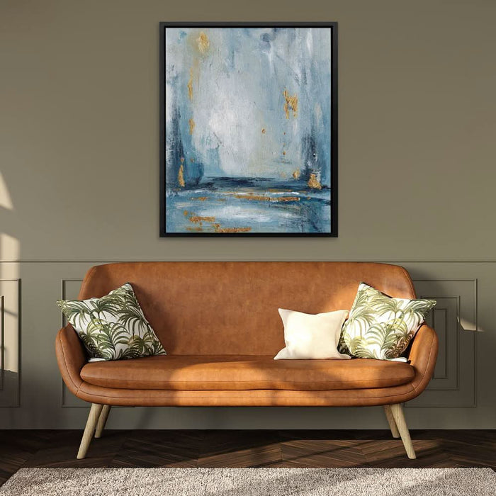 Windy Grey - Modern Wall Art in Black Frame