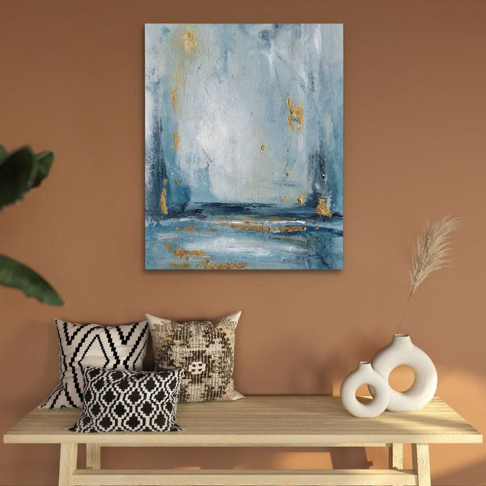 Windy Grey - Gray Wall Art in Black Frame
