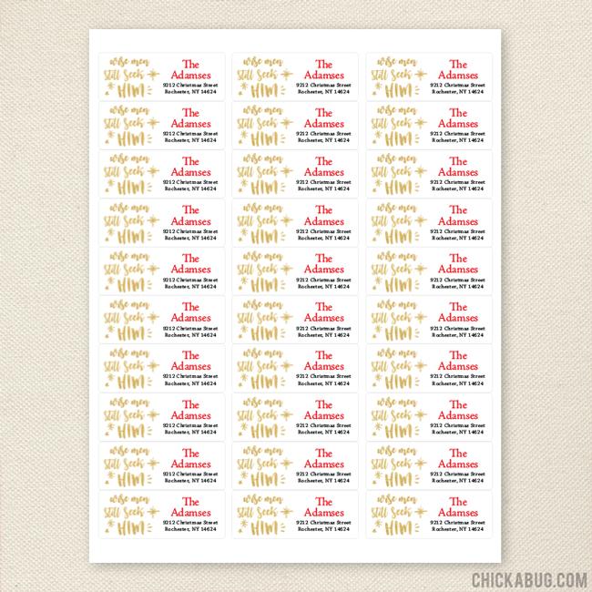 "Wise Men Still Seek Him" Christmas Address Labels