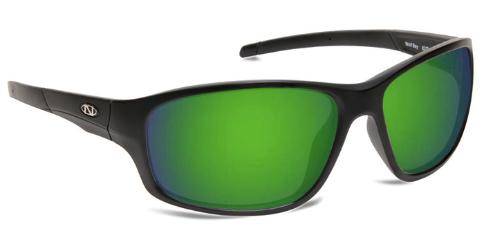 Matte Black / Polarized Amber with Green Mirror / No Bifocal/Reader (Plano) ($90)