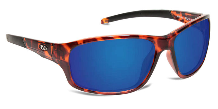 Tortoise / Polarized Gray with Blue Mirror / No Bifocal/Reader (Plano) ($90)